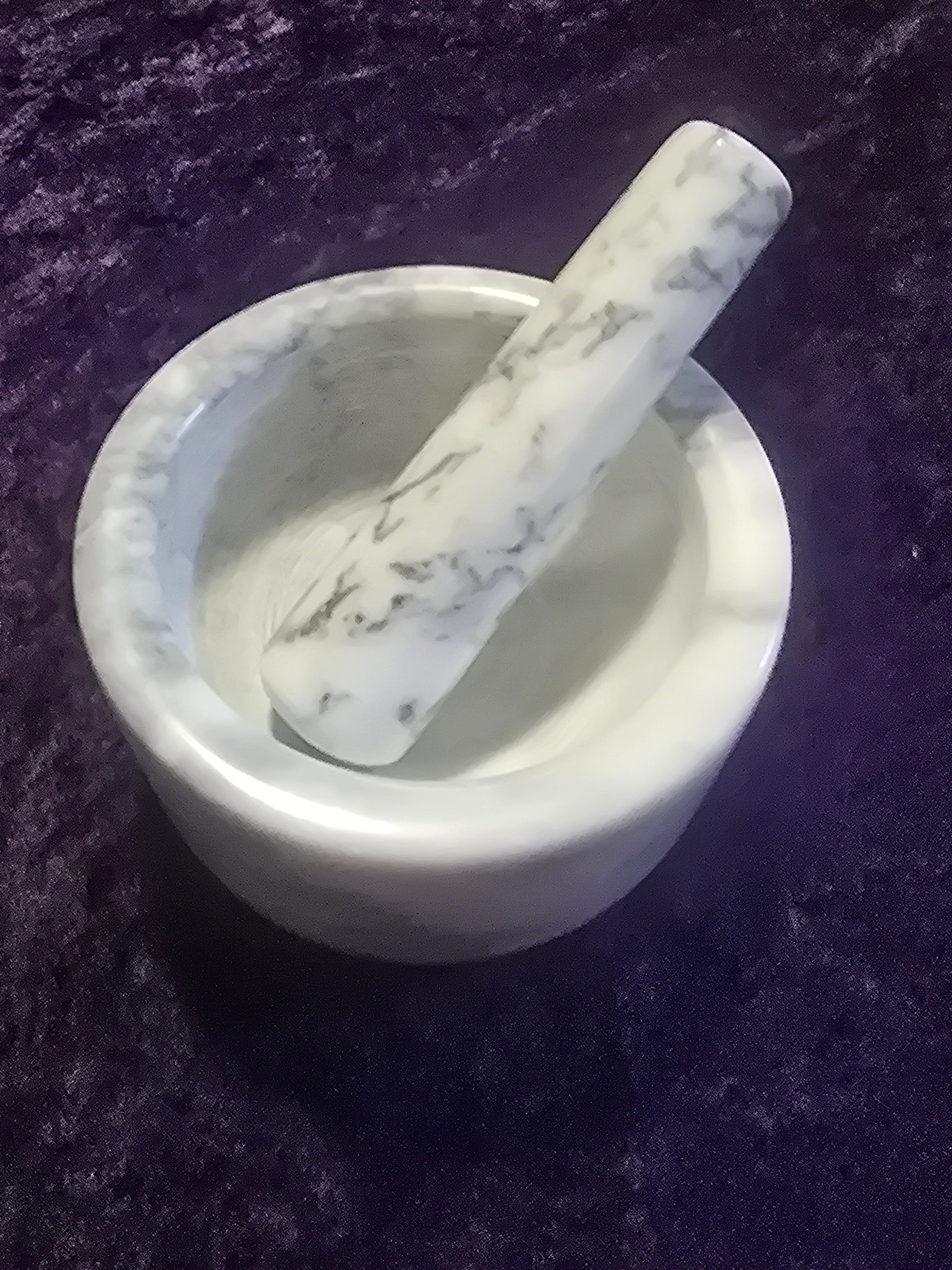 Mortar & Pestle - White Marble - Large
