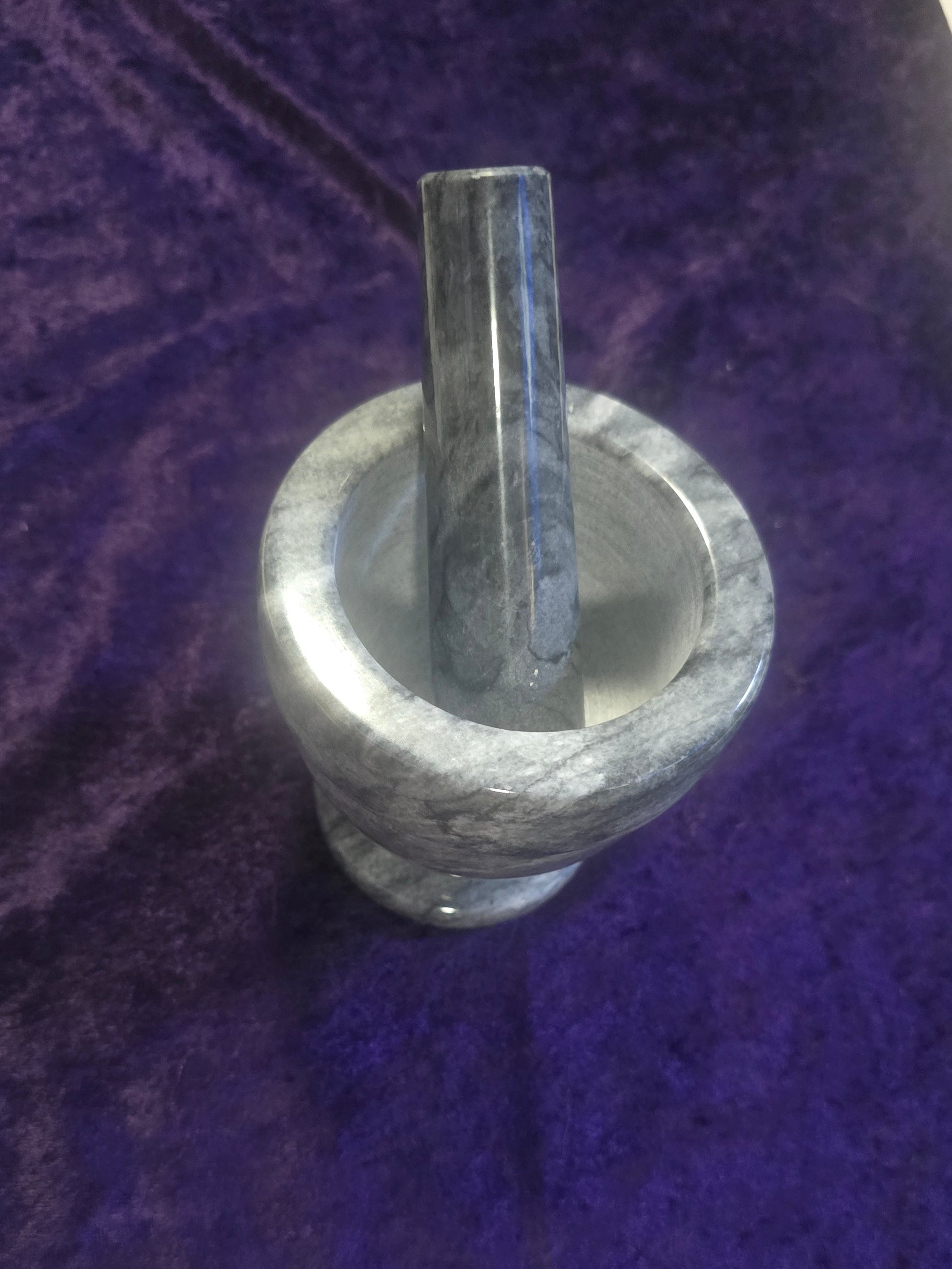 Mortar & Pestle - Gray Marble